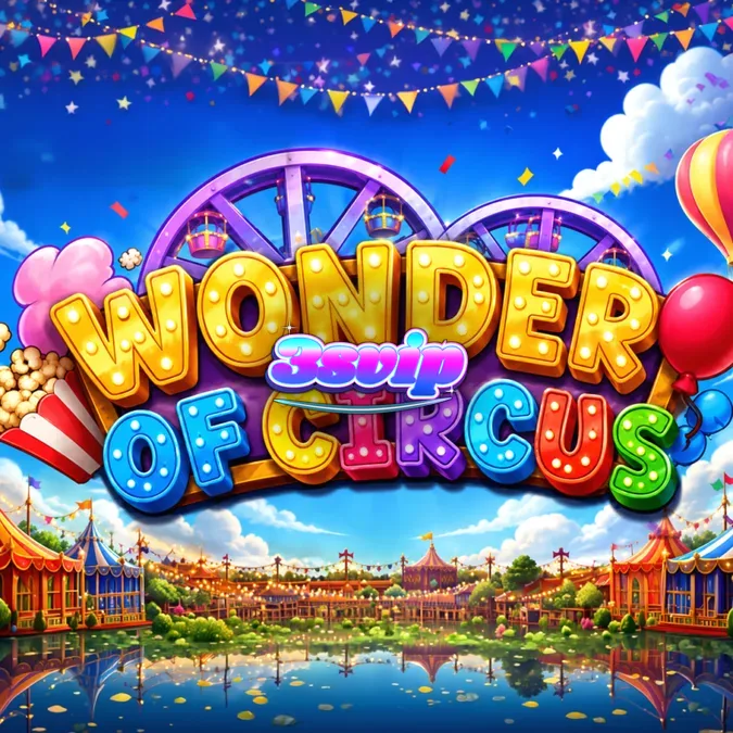 Tampilan visual slot Wonder of Circus dengan tema karnaval yang cerah